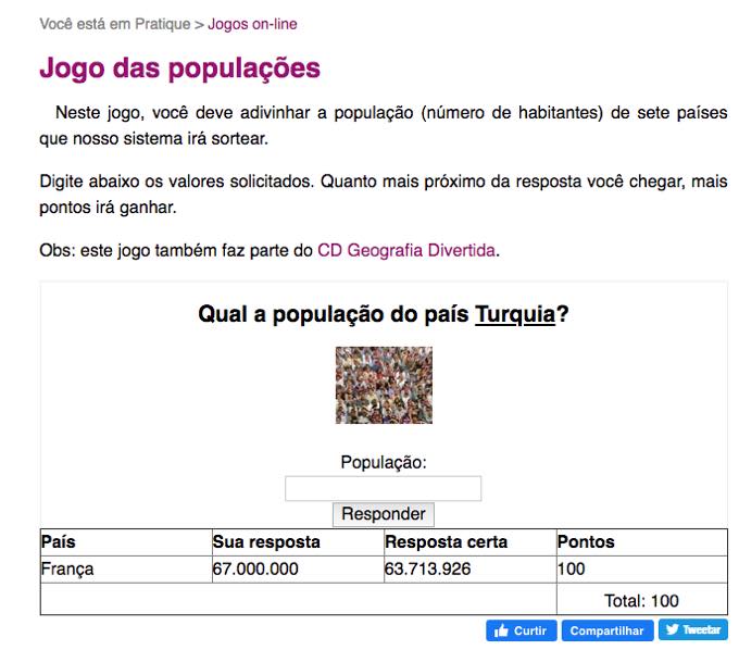 Jogo das populações